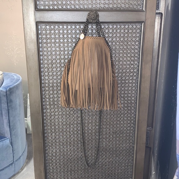 Stella McCartney Handbags - COPY - Stella McCartney Falabella Mini Fringe Tote Bag, Taupe